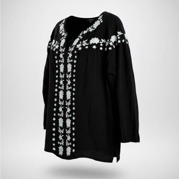 Roaman's Tops - 🌸 Boho Embroidered Peasant Blouse – Size 18/20 🌸